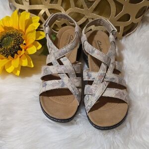 Clarks Multicolor Strappy Sandals